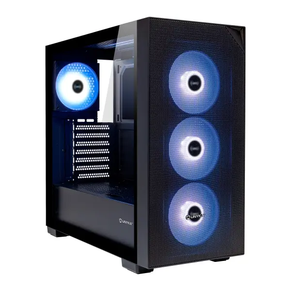 Unykach Revelat Mesh Black Caja ATX, Micro ATX, ITX - Lateral de Vidrio Templado - 3.5