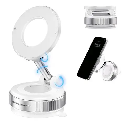 XO C169 Soporte Magnetico de Coche para Smartphones - Fijacion por Vacio - Rotacion 360º - Brazo Ex
