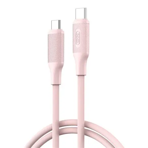 XO NBQ265B Cable USB-C Macho a USB-C Macho - 1m - 60W - Color Rosa
