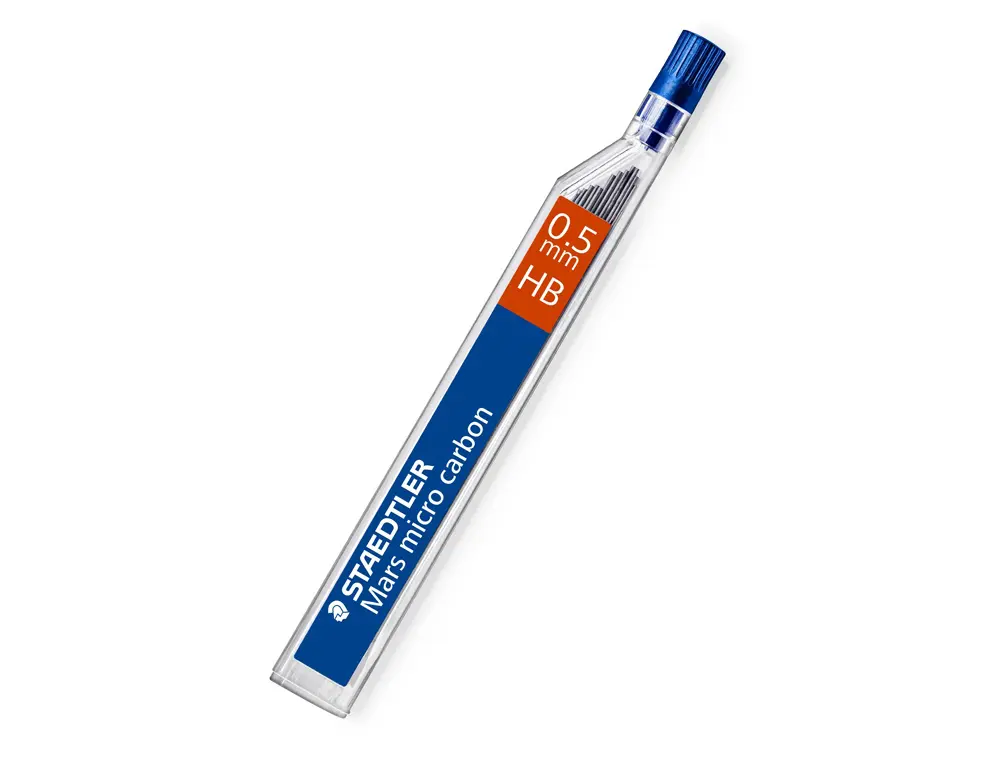 Staedtler Mars Micro Minas para Portaminas 0.5mm HB - Fuertes y Duraderas - Sin PVC - Apta para la M
