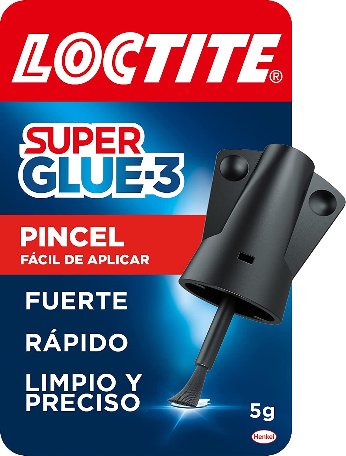 Loctite Super Glue-3 Pincel 5gr - Adhesivo Universal Triple Resistencia - Fuerza y Uso Instantaneo -