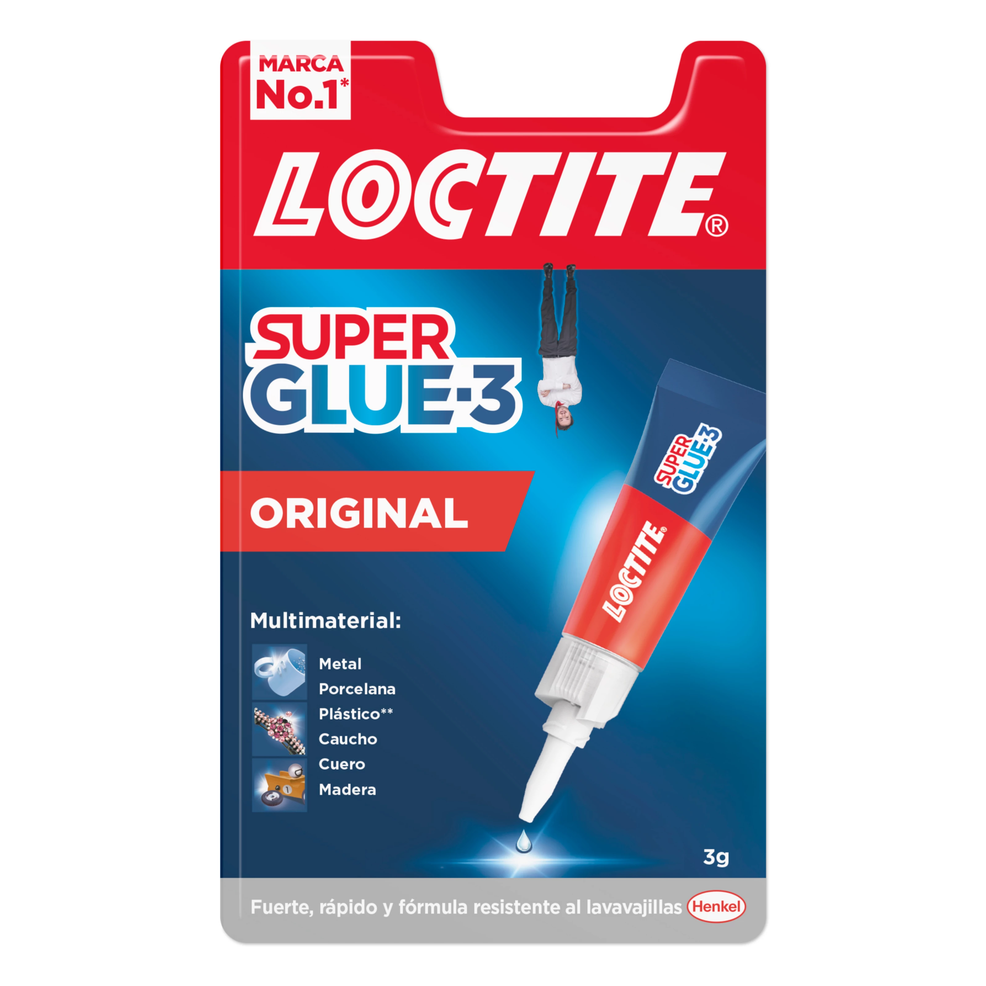 Loctite Super Glue-3 Original Pegamento Transparente Instantaneo 3gr - Formula Triple Resistencia - 