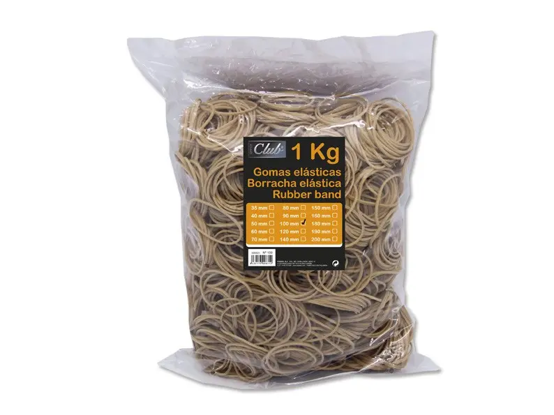 Office Club Gomas Elasticas � 100mm - Alta Calidad - Bolsa de 1000gr