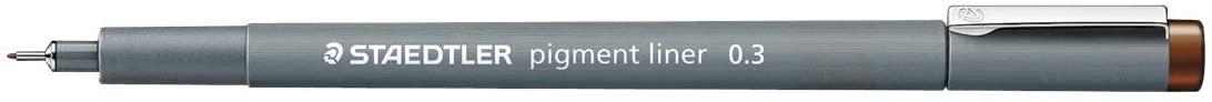 Staedtler Pigment Liner 308 Rotulador Calibrado - Trazo 0.3mm - Secado Rapido - Color Marron