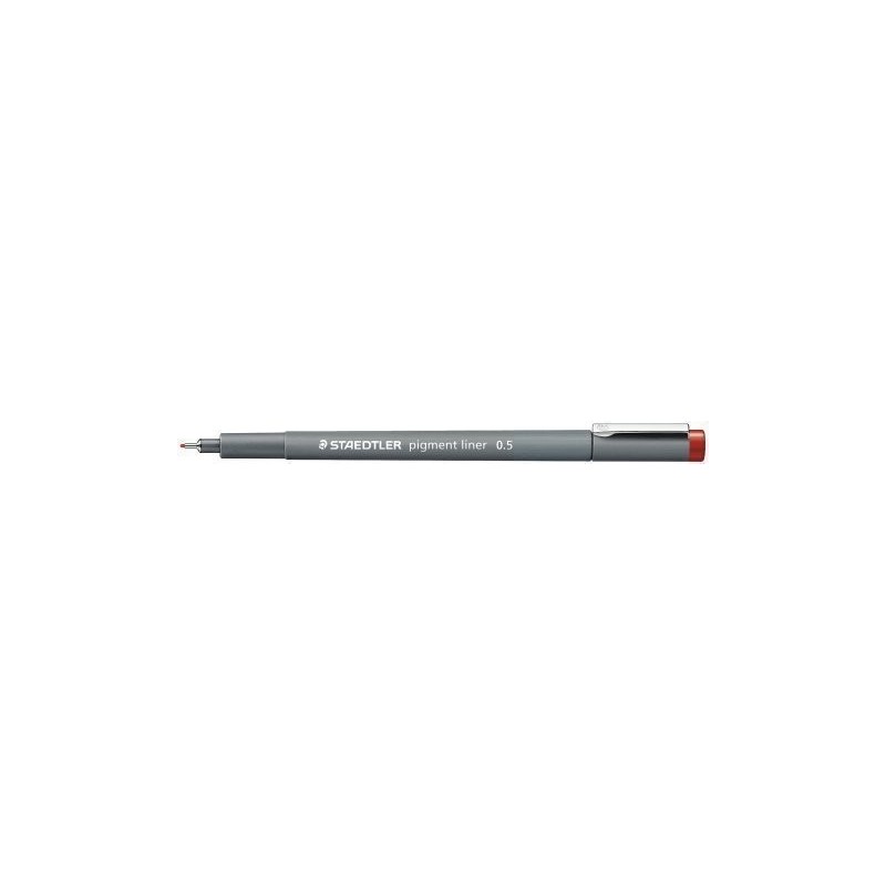 Staedtler Pigment Liner 308 Rotulador Calibrado - Trazo 0.5mm - Secado Rapido - Color Rojo