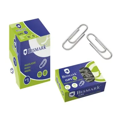 Bismark Pack de 100 Clips N1 25mm - Niquelados