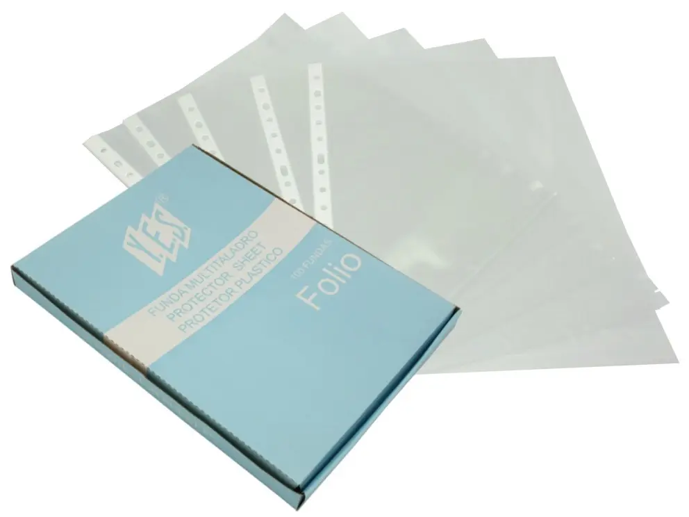 Bismark Caja de 100 Fundas Multitaladro Granuladas - Formato Folio