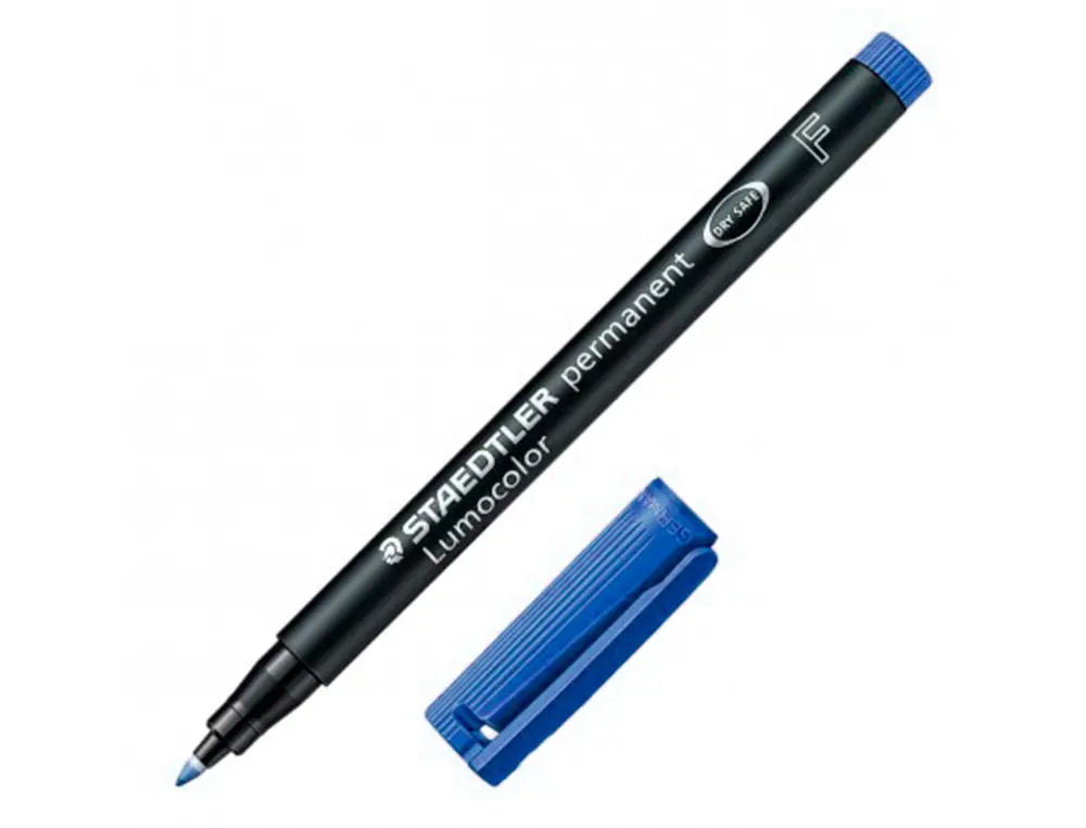 Staedtler Lumocolor 318 Rotulador Permanente - Punta Fina Redonda - Trazo 0.6mm - Capuchon con Clip 