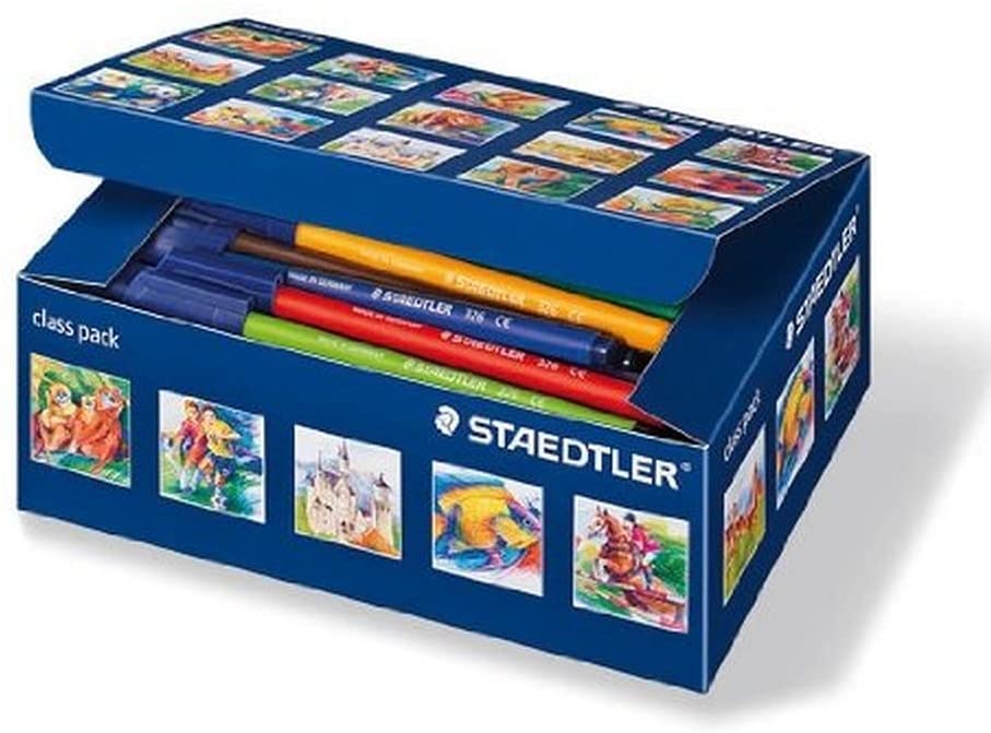 Staedtler Noris 326 Pack de 100 Rotuladores de Punta Fina - Trazo 1mm Aprox - Tinta Base de Agua - C