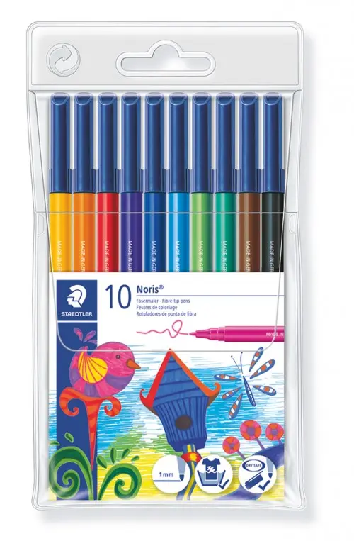 Staedtler Noris 326 Rotulador de Punta de Fibra - Resistente a la Presion - Tinta Base de Agua - Col