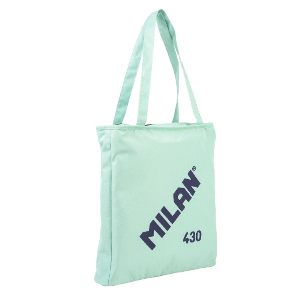 Milan Coleccion 430 Bolso Shopper 7.5L - Tamaño 38x36x6,5cm - Asa Larga 27cm - Tejido 'ripstop' - C