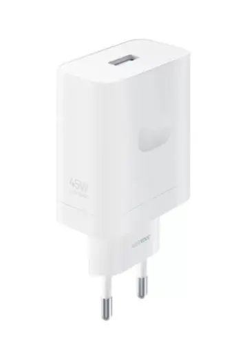 Realme SuperVOOC Cargador de Pared 45W - USB 2.0 - Carga Rapida - Color Blanco