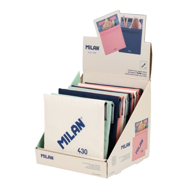 Milan Coleccion 430 Expositor con 12 Bolsas Isotermicas Porta Alimentos 0.3L - Forro Interior Isoter