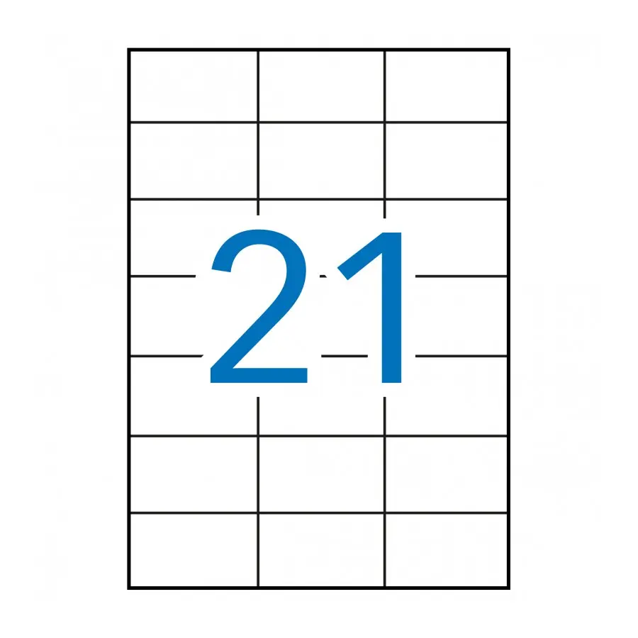 Apli Etiquetas Permanentes Blancas 70 x 42.4 mm - 100 Hojas