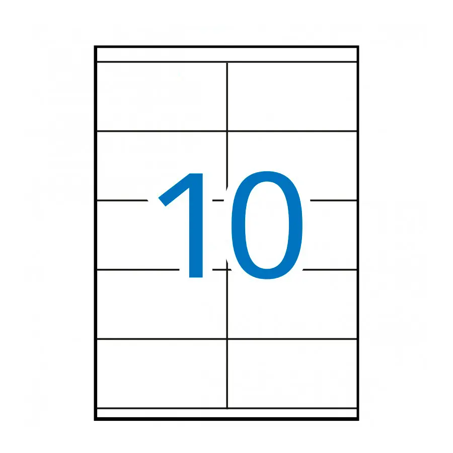 Apli Etiquetas Permanentes Blancas 105 x 57 mm - 100 Hojas