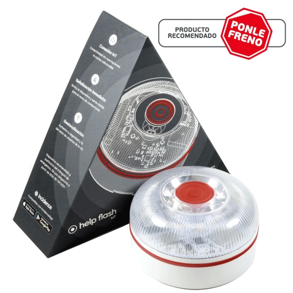 Help Flash IoT Baliza de Señalizacion de Emergencia V16 Conectada con DGT - Proteccion IP54 - Datos