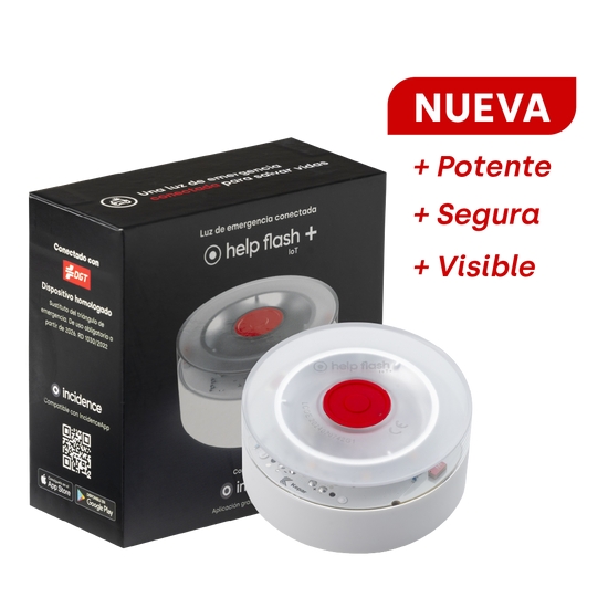 Help Flash IoT+ Baliza de Señalizacion de Emergencia V16 Conectada con DGT - Proteccion IP54 - Dato