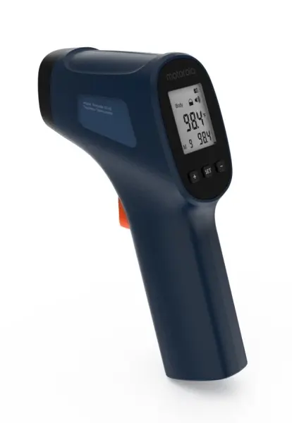 Motorola Nursery TE 93 Termometro sin Contacto - Pantalla Iluminada - Alerta de Fiebre - Color Azul
