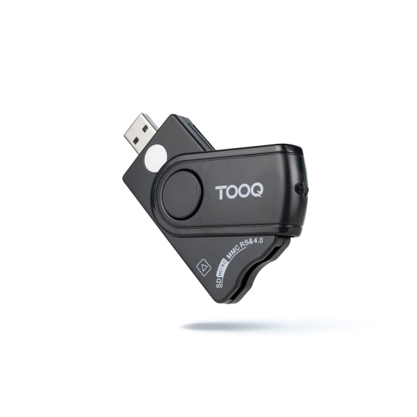 Tooq Lector de Tarjeta Inteligente y DNI + SIM, SD y SF - USB-A - Compatible con DNI 4.0 y Documento