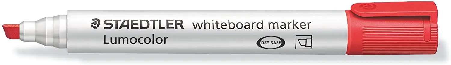Staedtler Lumocolor 351 Marcador para Pizarra Blanca - Punta Biselada 2 - 5mm Aprox - Secado Rapido 