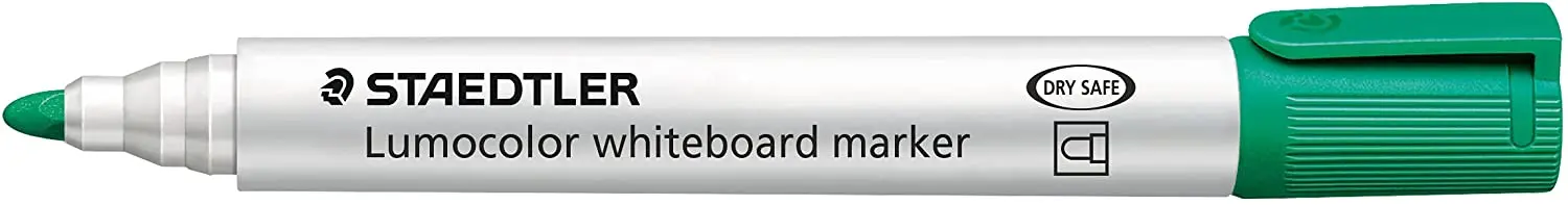 Staedtler Lumocolor 351 Rotulador para Pizarra Blanca - Punta Redonda - Trazo 2mm - Capuchon con Cli