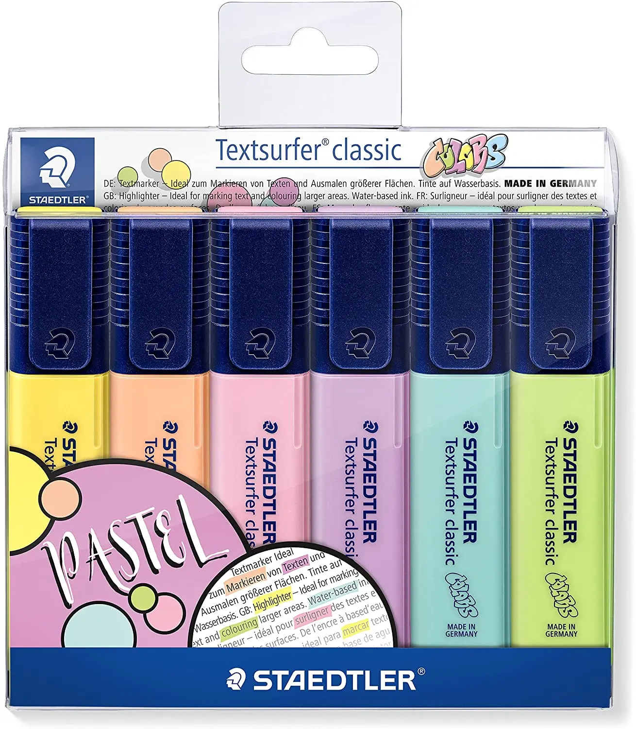 Staedtler Textsurfer Classic 364 Pack de 6 Marcadores Fluorescentes - Secado Rapido - Trazo 1 - 5mm 