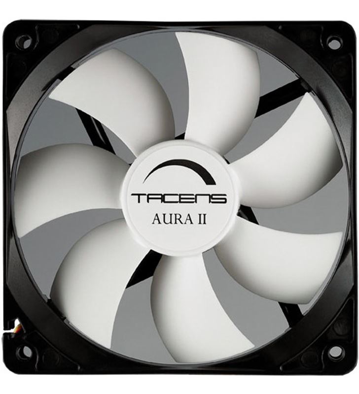 Tacens Aura II Ventilador 120mm - Carcasa Negra, Aspas Blancas - Velocidad Max. 1200rpm