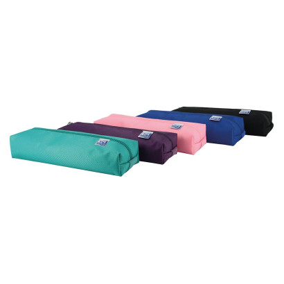 Oxford Kangoo Teens Estuche Rectangular Mediano - Goma Elastica para unirlo al Cuaderno - Colores Su
