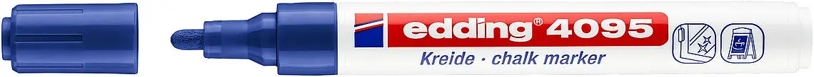 Edding 4095 Rotulador de Tiza Liquida - Punta Redonda - Trazo entre 2 y 3mm - Olor Neutro  - Color A
