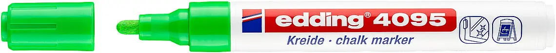 Edding 4095 Rotulador de Tiza Liquida - Punta Redonda - Trazo entre 2 y 3mm - Olor Neutro  - Color V