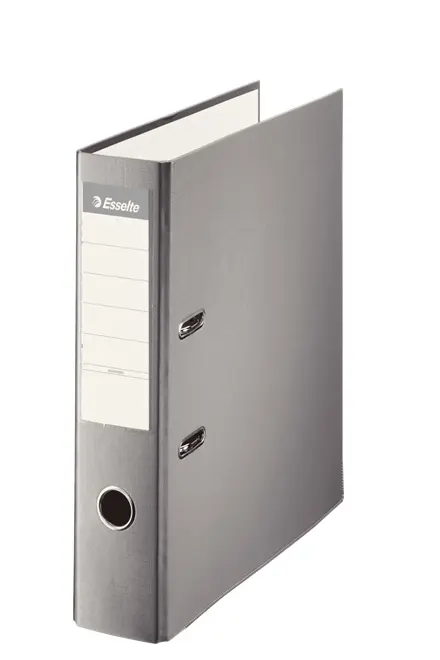 Esselte Archivador de Palanca - Formato Folio - Lomo 75mm - Capacidad para 500 Hojas - Color Gris