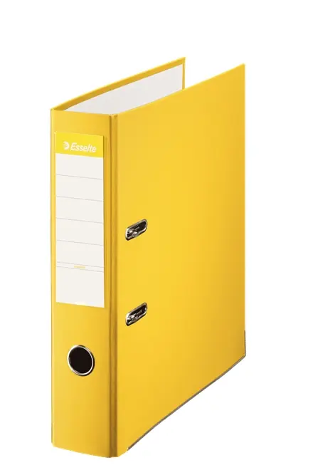 Esselte Archivador de Palanca - Formato Folio - Lomo 75mm - Capacidad para 500 Hojas - Color Amarill