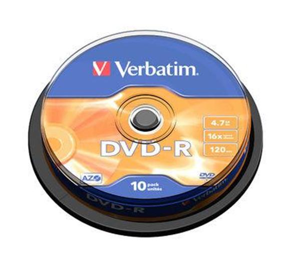 Verbatim DVD-R 16x 4.7GB (Tarrina 10 Uds)