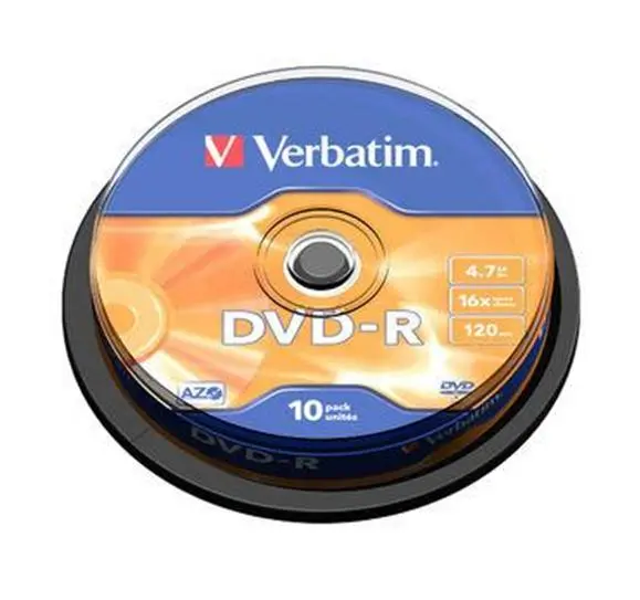Verbatim DVD-R 16x 4.7GB (Tarrina 10 Uds)