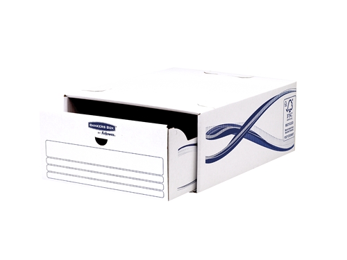Fellowes Bankers Box Basic Pack de 5 Cajones Archivadores - Carton Reciclado Certificacion FSC