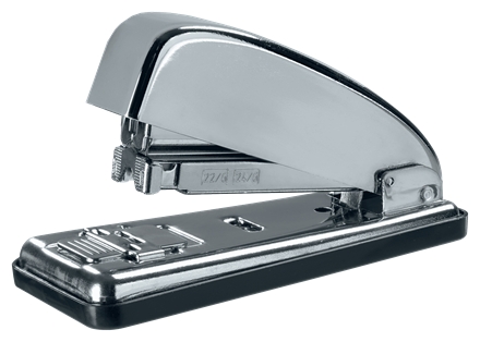 Petrus 226C Grapadora Metalica - Hasta 30 Hojas - Grapado Cerrado, Abierto y Clavado - Color Cromado