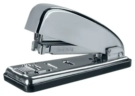 Petrus 226C Grapadora Metalica - Hasta 30 Hojas - Grapado Cerrado, Abierto y Clavado - Color Cromado