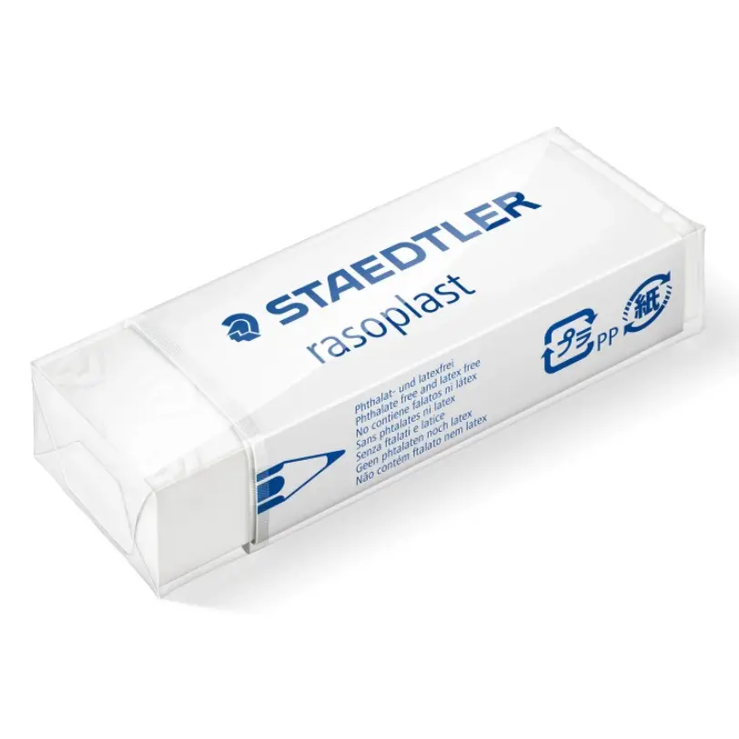 Staedtler Rasoplast 526 B20 Goma de Borrar - Borrado de Alta Calidad - Minimos Residuos - Color Blan