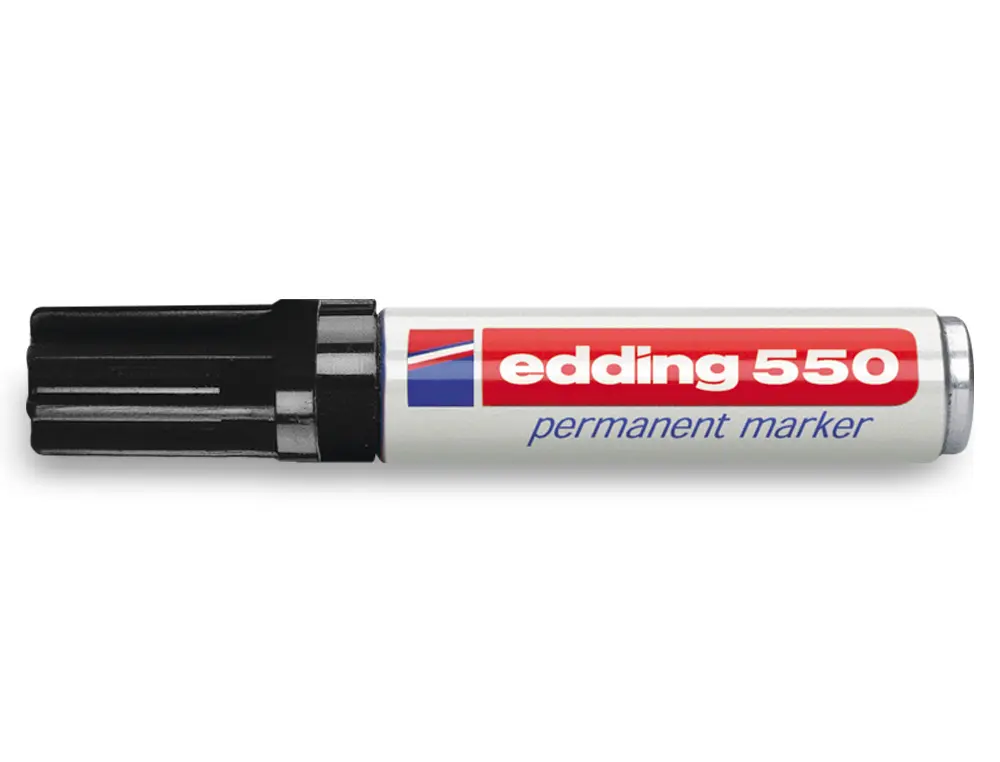 Edding 550 Rotulador Permanente - Punta Redonda - Trazo entre 3 y 4 mm. - Recargable - Secado Rapido
