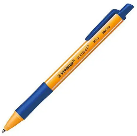 Stabilo Pointball Boligrafo Retractil - Punta de 1mm - Tinta con Base de Aceite - Recargable - 79% P