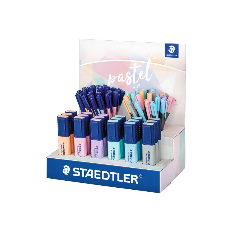 Staedtler Expositor con 78 Rotuladores Pastel - Modelos Textsurfer Classic, Triplus, Triplus Finelin