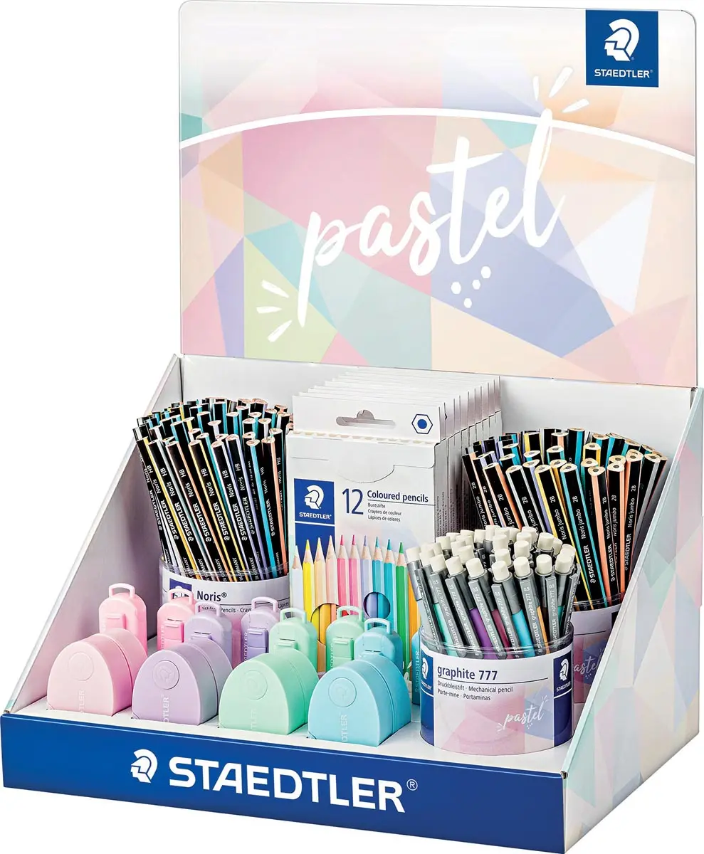 Staedtler Expositor con 182 Piezas Surtidas - Modelos Lapices Noris 118, Lapices Noris 119, Portamin