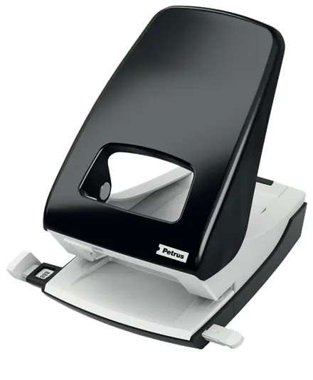 Petrus 95 Taladro Perforador Metalico - Hasta 40 Hojas - Marcas de Formato - Facil Vaciado - Punzone