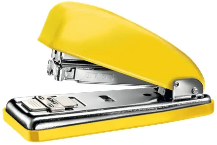 Petrus 226 Grapadora Metalica - Hasta 30 Hojas - Grapado Cerrado, Abierto y Clavado - Color Amarillo