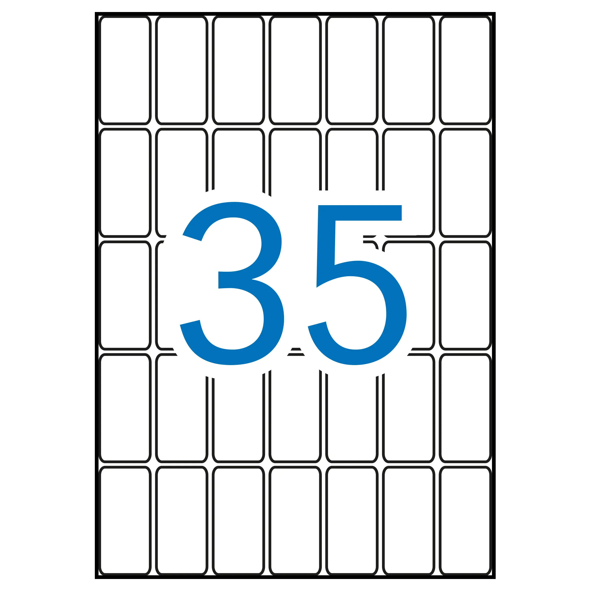 Apli Etiquetas A5 Blancas 19.0 x 40.0mm 15 Hojas