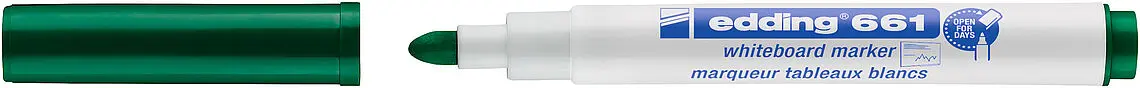 Edding 661 Rotulador para Pizarra Blanca - Punta Redonda - Trazo entre 1 y 2 mm. - Tinta Pigmentada 