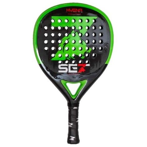 Set Hyena Pala de Padel - Forma Redonda - Marco 100% Carbono - Cara 100% Carbono 3K - Nucleo Goma Ev