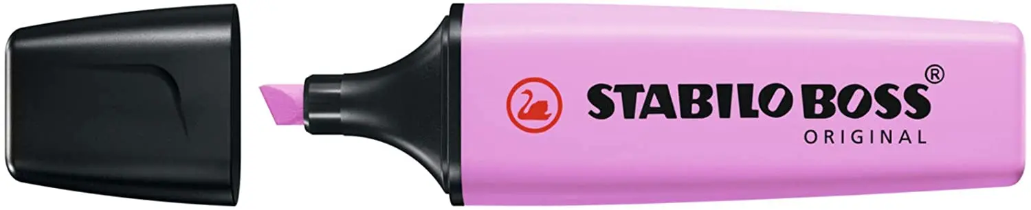 Stabilo Boss 70 Pastel Marcador Fluorescente - Trazo entre 2 y 5mm - Recargable - Tinta con Base de 