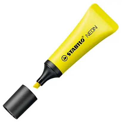 Stabilo Neon 72 Marcador Fluorescente - Trazo entre 2 y 5mm - Tinta con Base de Agua - Cuerpo en For