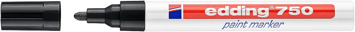 Edding 750 Rotulador Permanente - Punta Redonda - Trazo entre 2 y 4 mm. - Tinta Opaca - Secado Rapid